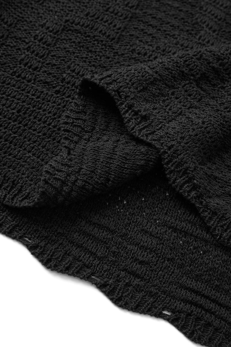 3-Piece knit set with shawl