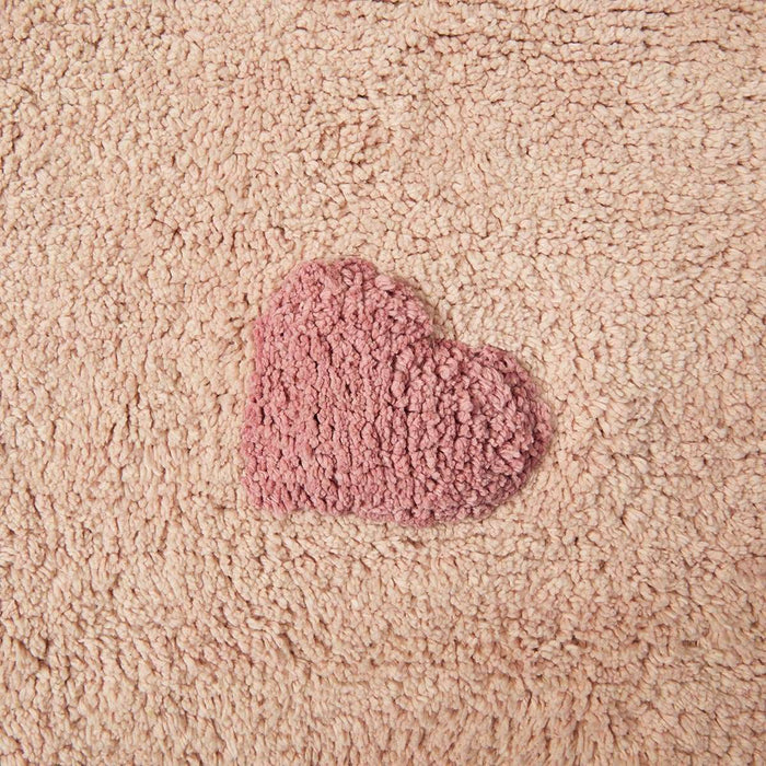 Addy Rectangle Heart Rug - Pink