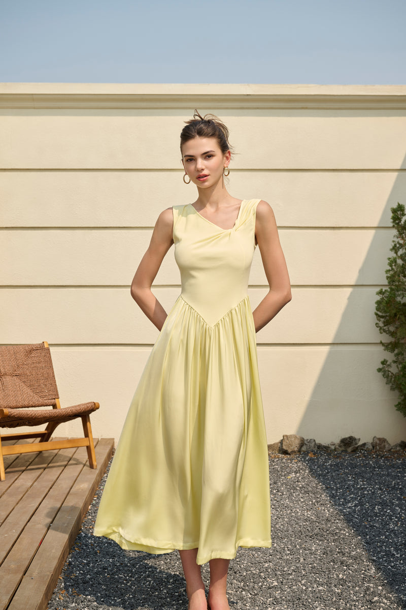 Asymmetrical patchwork dress