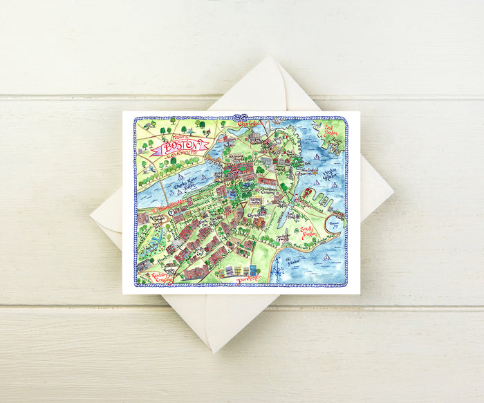 Boston, MA Note Cards