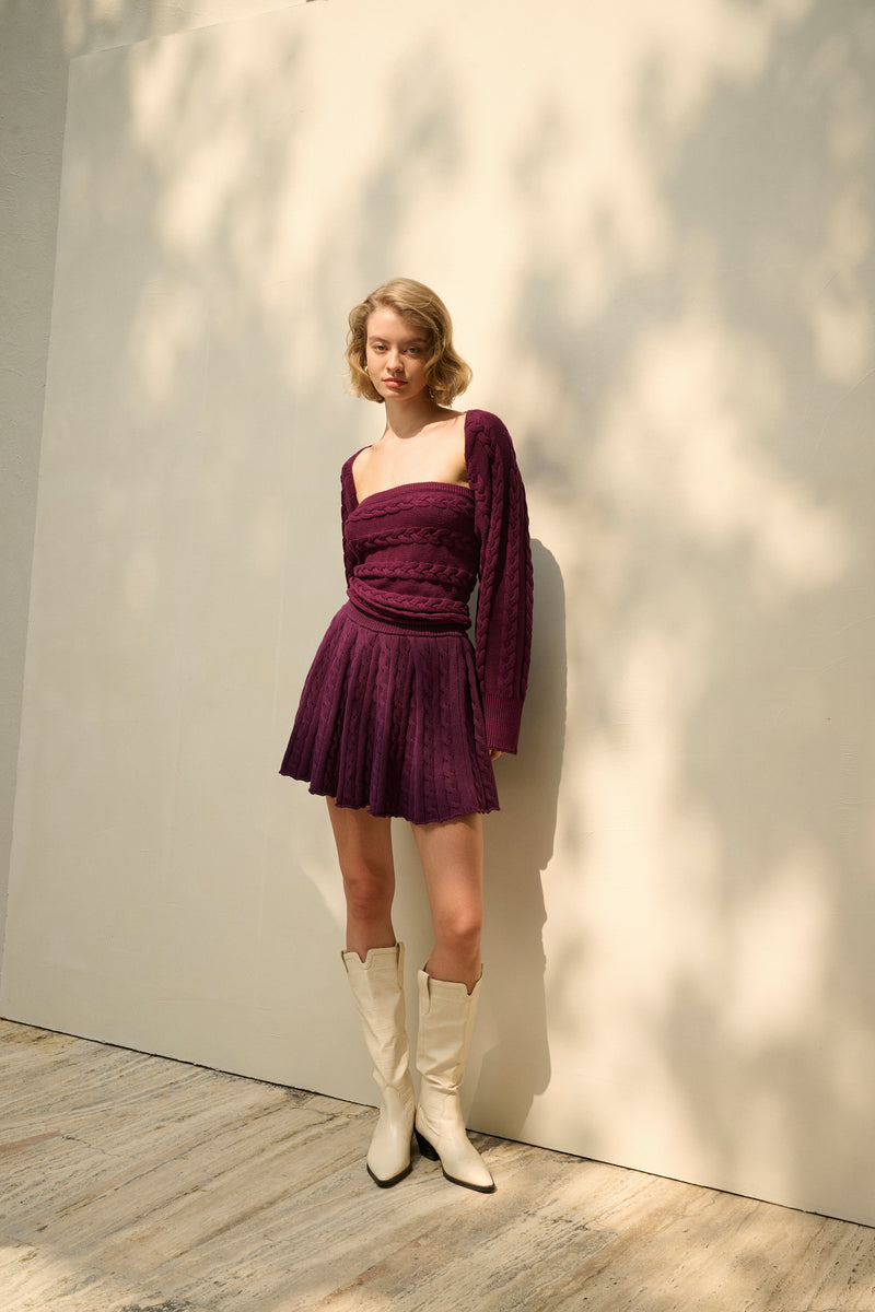Cable knit top & shrug