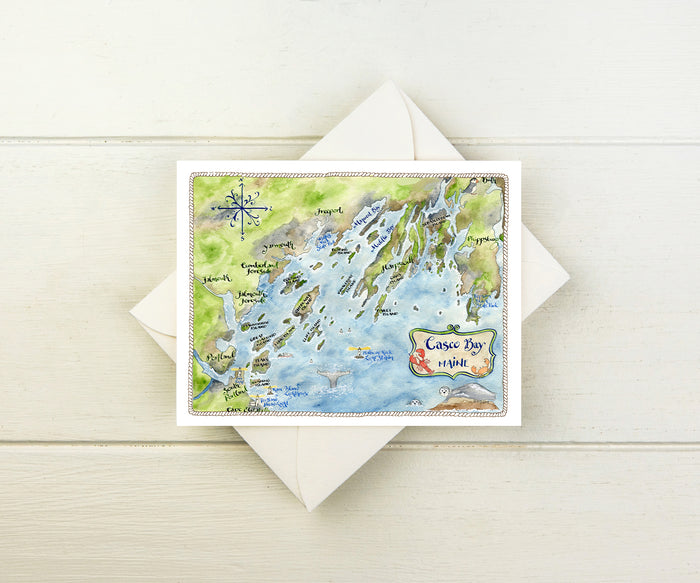 Casco Bay, ME Note Cards