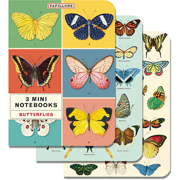 Cavallini Mini Notebook Set of Three Butterflies