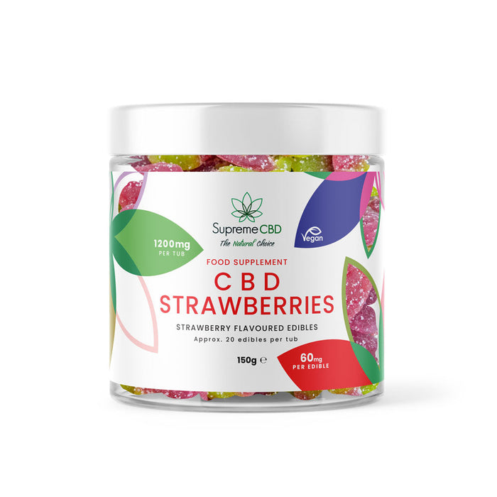 Wholesale CBD Gummy Strawberries (1200mg)