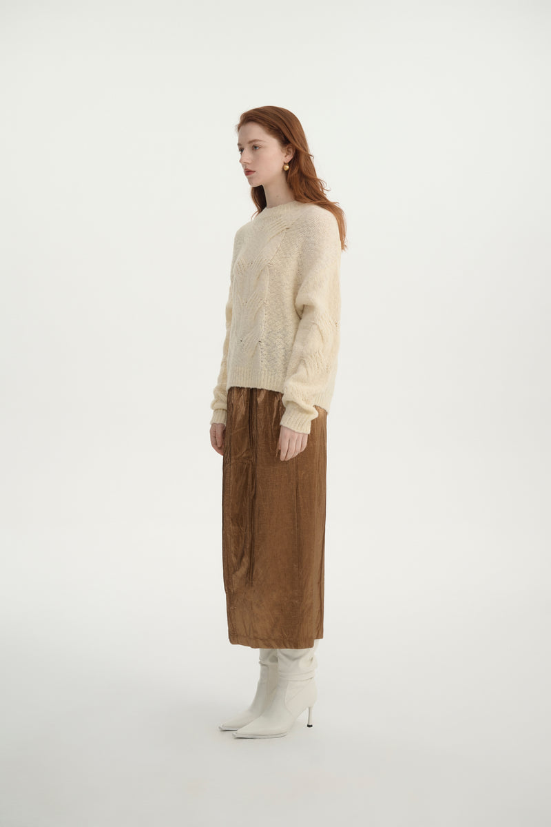 Crew neck wool sweater