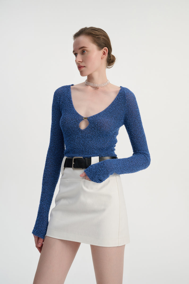 Cutout slim fit top