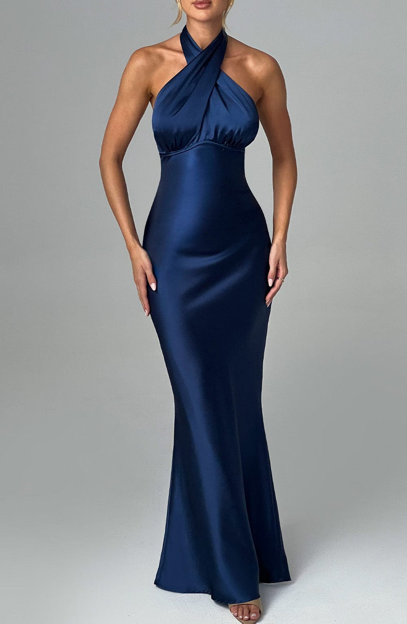 Dimitra Maxi Dress - Navy Dress Babyboo Fashion Premium Exclusive Design
