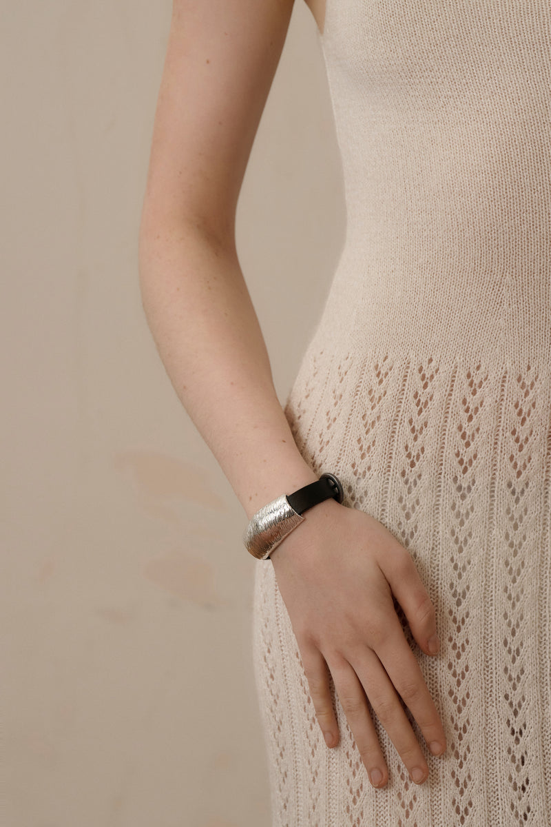 Faux leather bracelet
