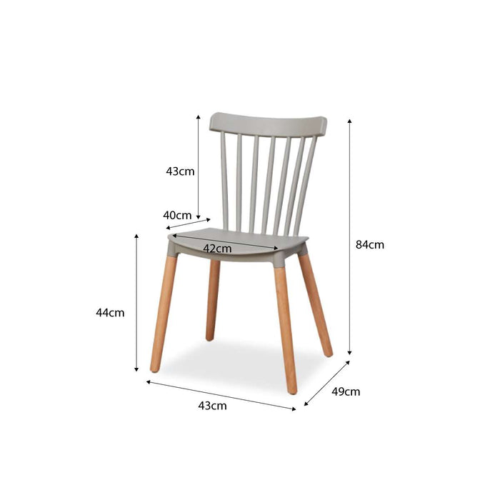 Frida Dining Chair - Set of 2 - Stone