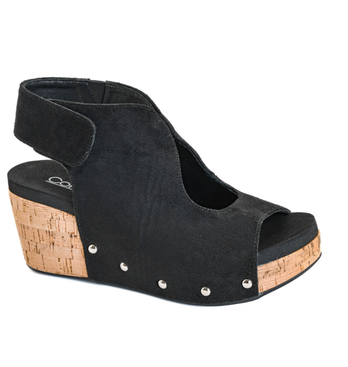 Frisky Black Faux Suede Shoe