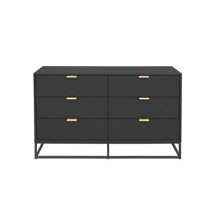 Inca Six Drawer - Black