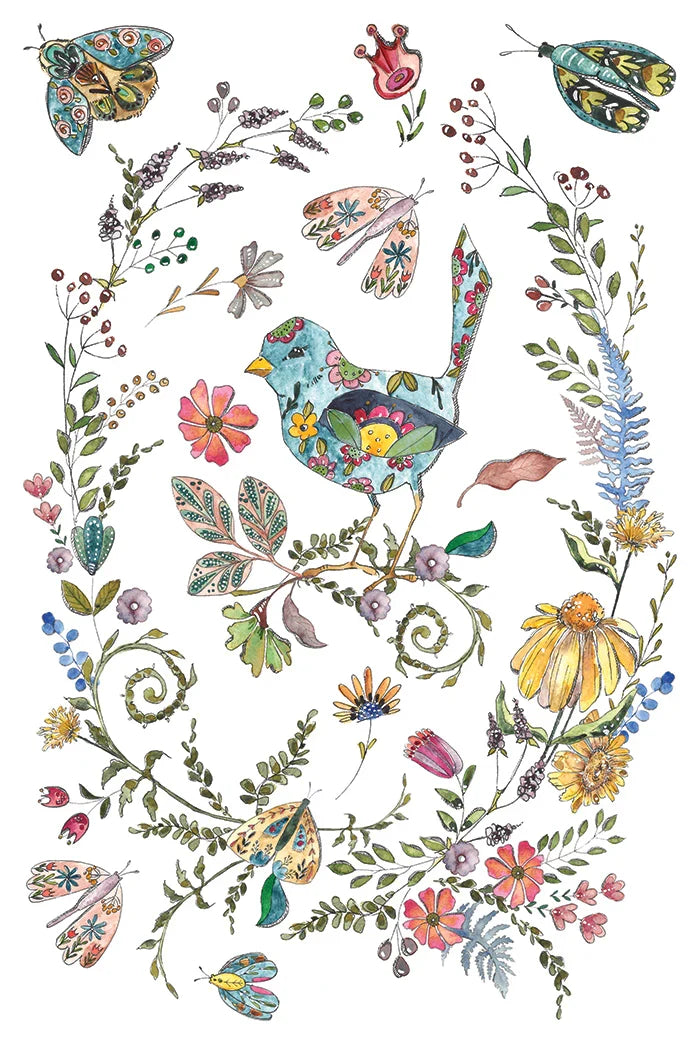 IOD Decor Transfer Fern Fables 8"x12" 8-Pages Pad by Iron Orchid Designs
