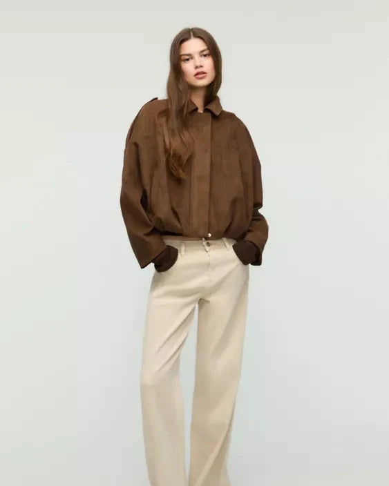 Élan Suede Bomber Jacket