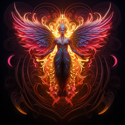 Mesmerizing Bright Glowing Abstract Angel