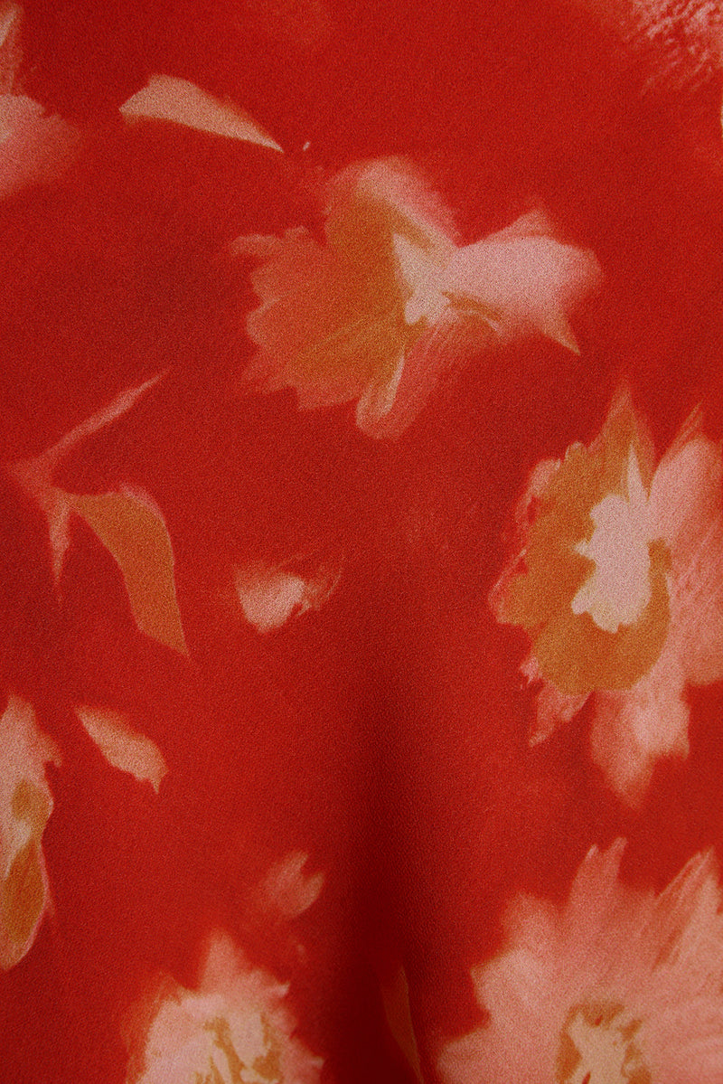 Natalia Poppy Red Strapless Maxi Dress