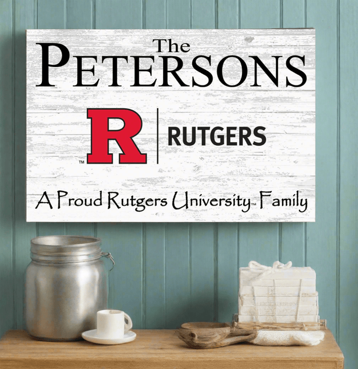 Rutgers Family Name Sign for RU Alumni, Fans or Graduation - Broad Bay Personalized Gifts Shipped Fast
