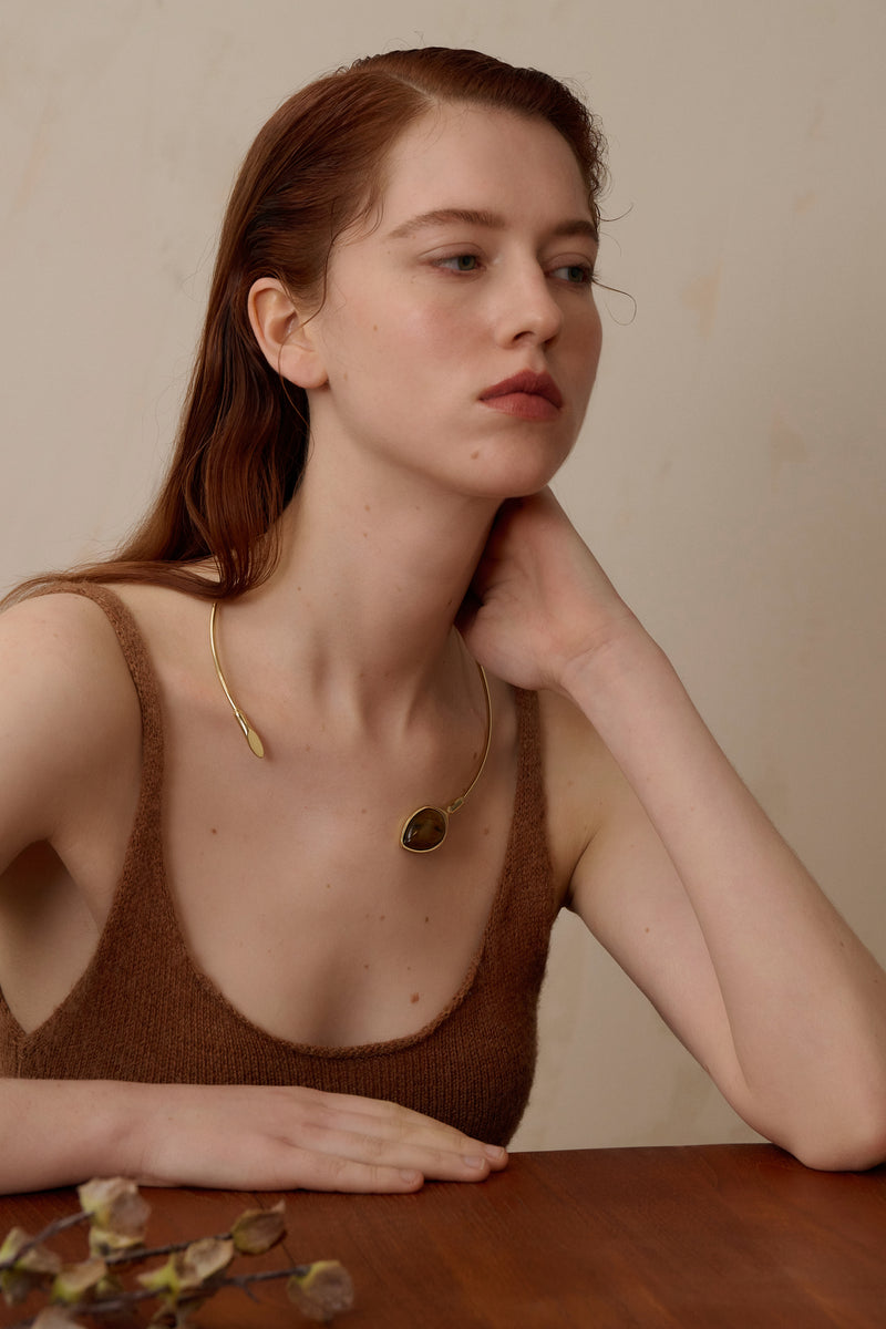 Serpent tiger eye necklace