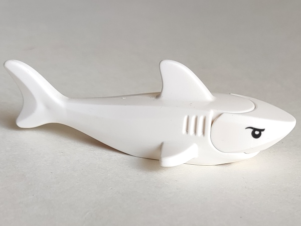 Shark with Gills with Black Eyes and White Pupils Pattern