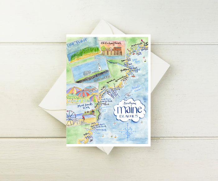 Maine Beaches Note Cards