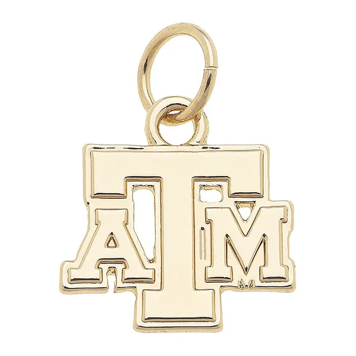 Texas A&M Aggies Shiny Gold Logo Charm