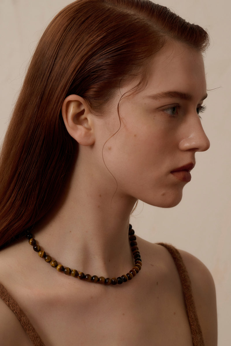 Tiger’s eye energy gem necklace