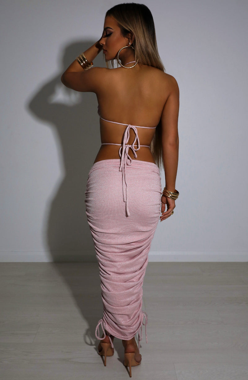 Valencia Maxi Skirt - Baby Pink Sparkle Babyboo Fashion Premium Exclusive Design