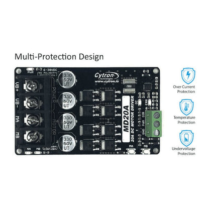 20A 6V-30V Single-Channel DC Motor Driver by Cytron - The Pi Hut