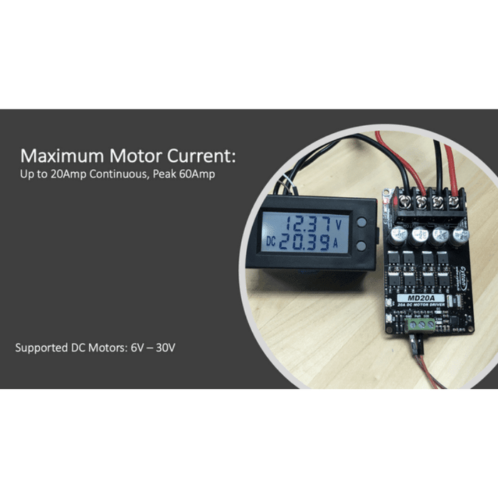 20A 6V-30V Single-Channel DC Motor Driver by Cytron - The Pi Hut
