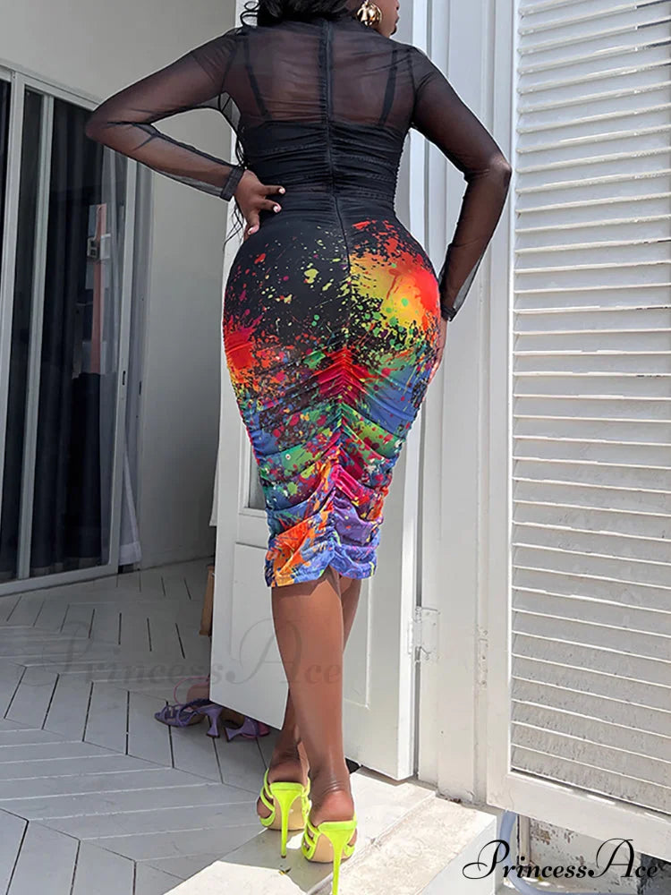 3D Floral Choker Detail Strapless Classic Bodycon Party Midi Dress - Turquoise Dresses