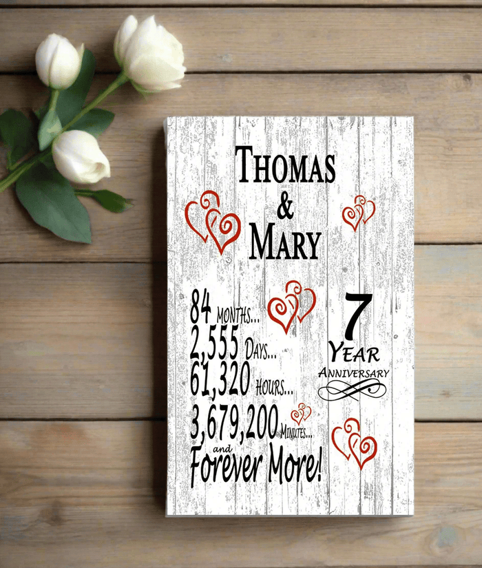 Personalized 7 Year Anniversary Gift