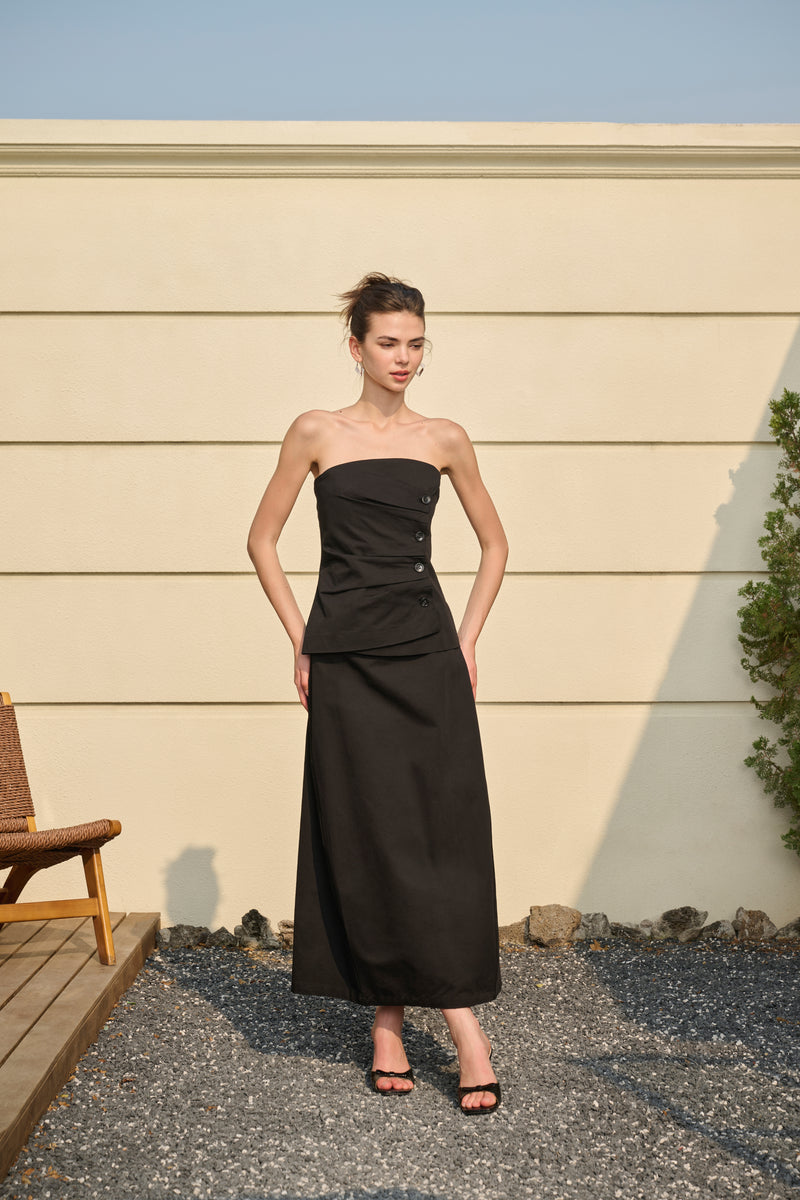 A-line cotton skirt
