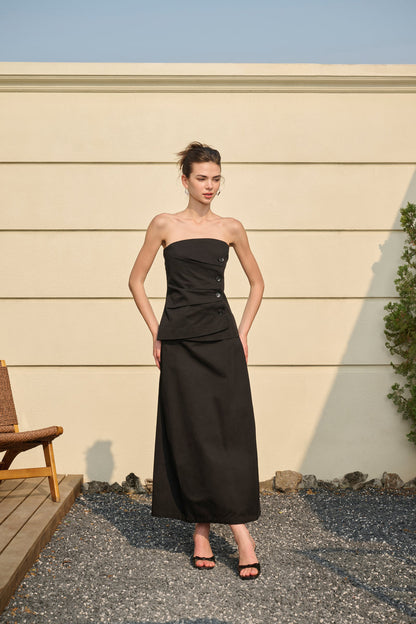 A-line cotton skirt