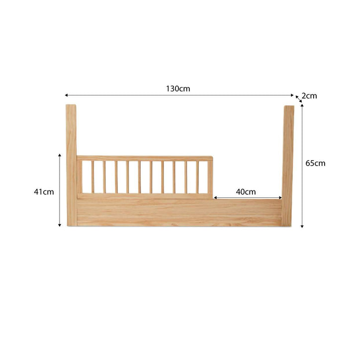 Addison Cot Toddler Bed Half Frame - Natural
