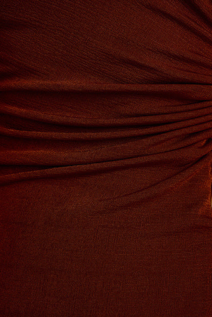 Aftergold Rust Cutout Midi Dress