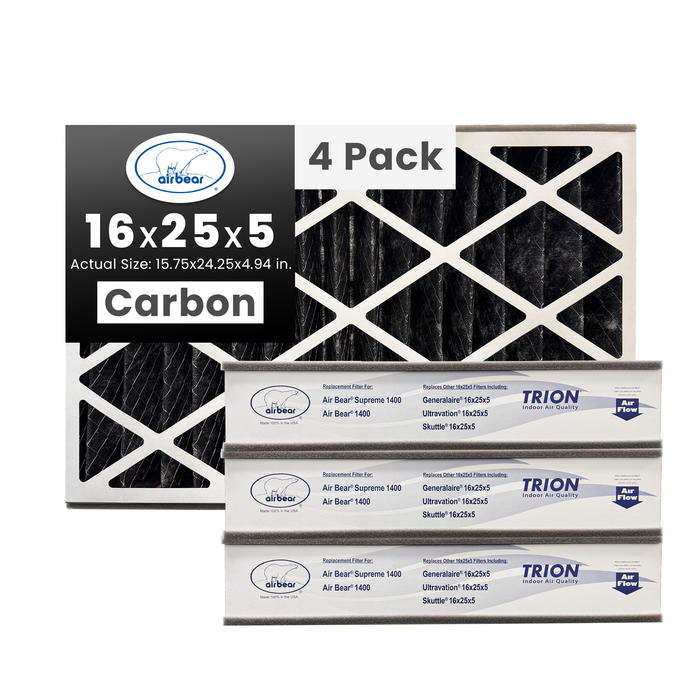 Air Bear 16x25x5 Carbon Odor Reduction MERV 10