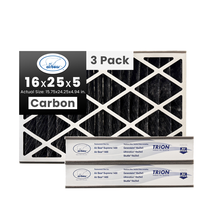 Air Bear 16x25x5 Carbon Odor Reduction MERV 10