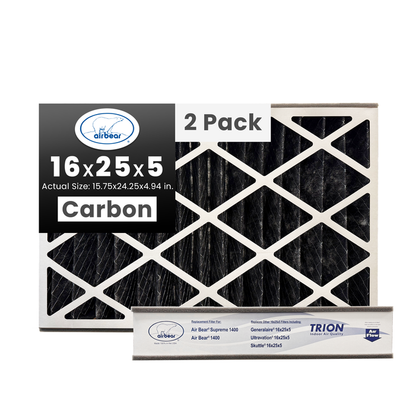 Air Bear 16x25x5 Carbon Odor Reduction MERV 10