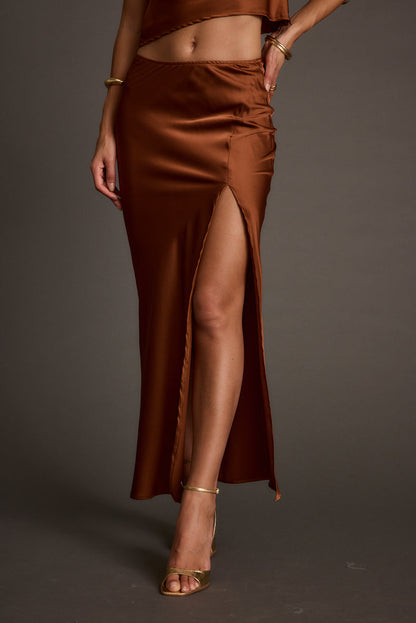 Maxi skirt with elegant accents, a lace maxi skirt essential.