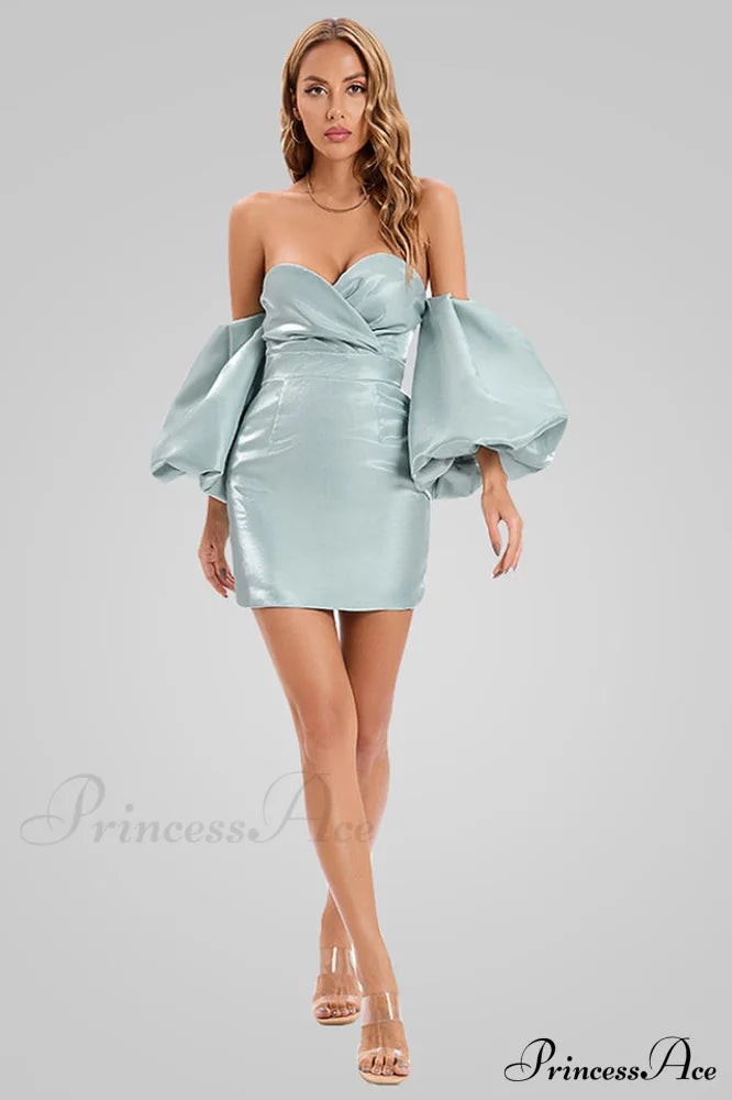 Alexandrine Puff Stylish Sleeve Mini Dress