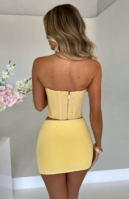 Alina Mini Skirt - Lemon Skirt Babyboo Fashion Premium Exclusive Design
