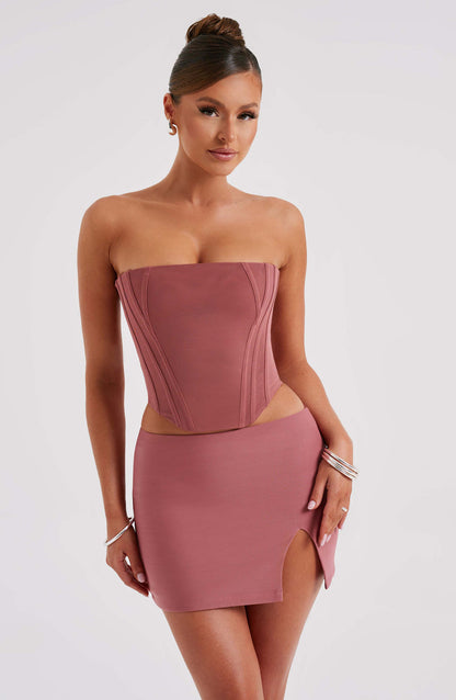 Alina Mini Skirt - Rose Pink Skirt Babyboo Fashion Premium Exclusive Design