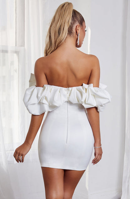 Allie Mini Dress - White Dress Babyboo Fashion Premium Exclusive Design