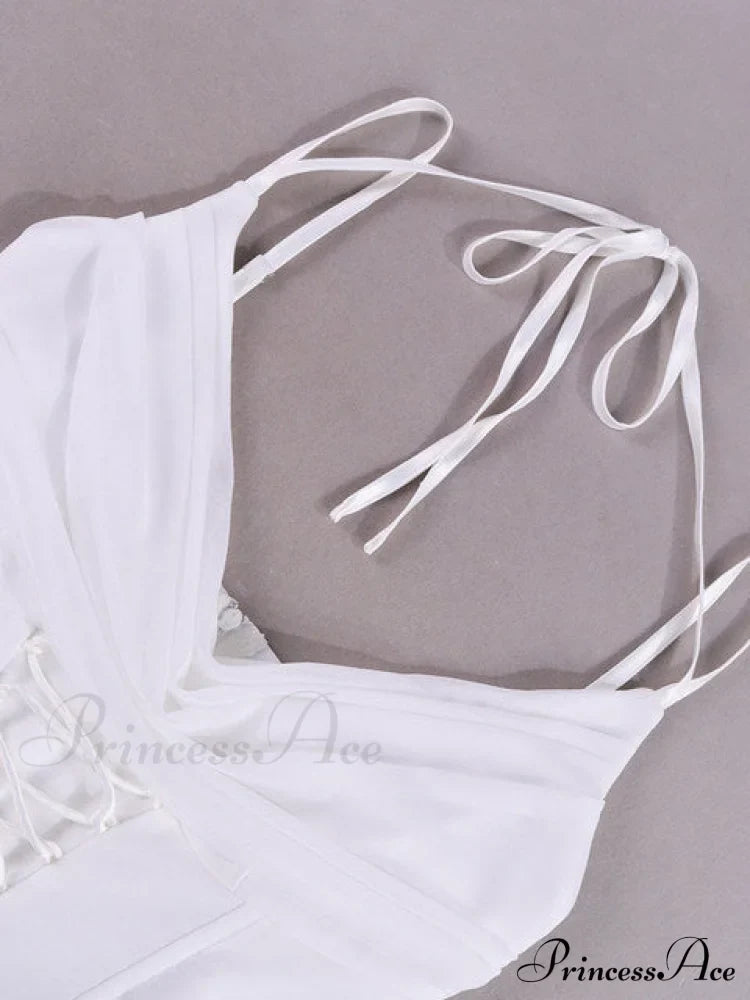 Amber Elegant Crop Top Beige / L