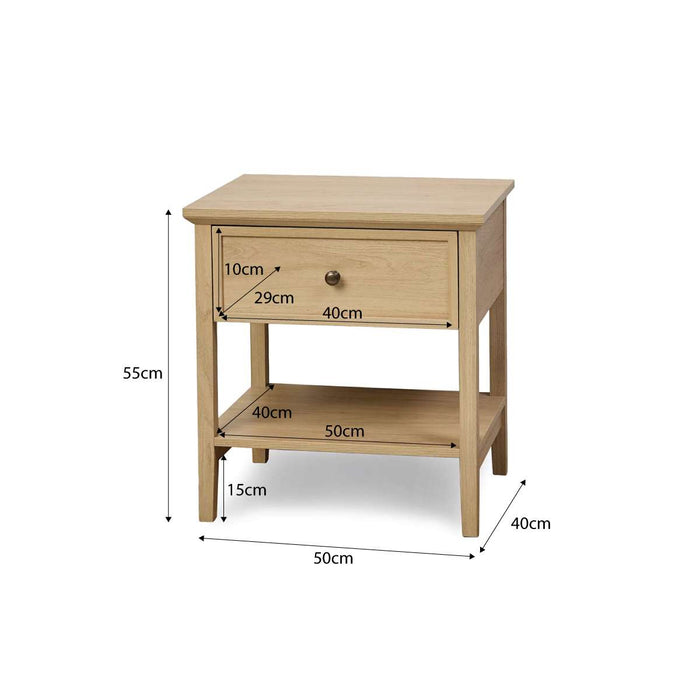 Ambrose Bedside Table - Natural