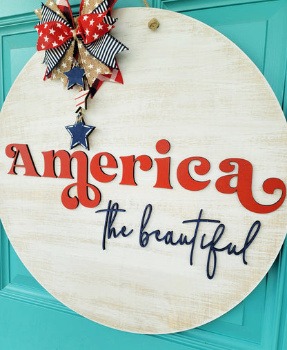America the beautiful Door Hanger- wholesale