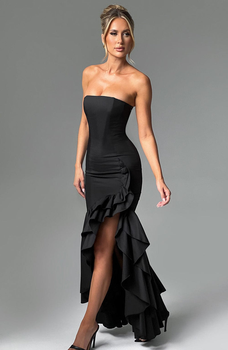 Angelina Maxi Dress - Black Dress Babyboo Fashion Premium Exclusive Design