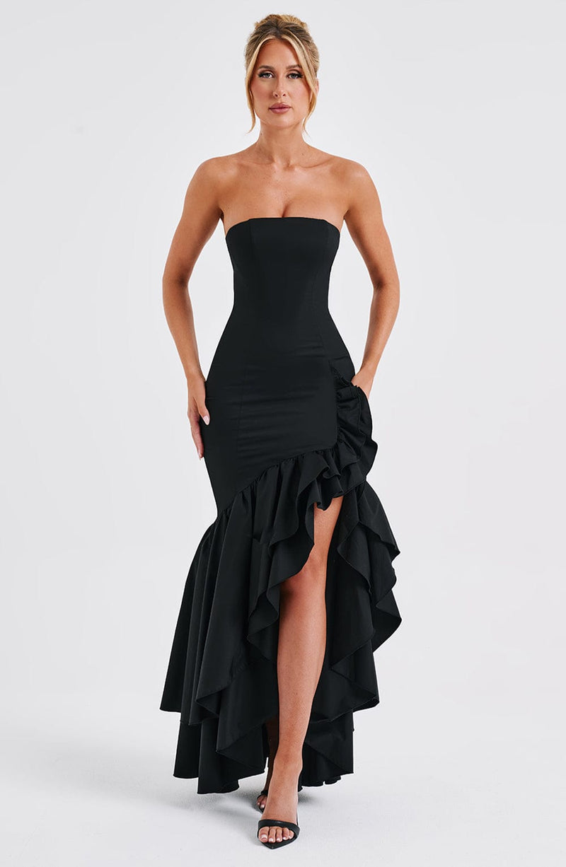 Angelina Maxi Dress - Black Dress Babyboo Fashion Premium Exclusive Design