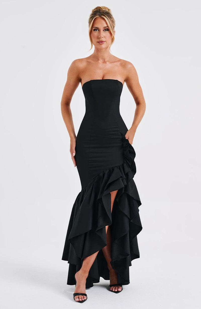 Angelina Maxi Dress - Black Dress Babyboo Fashion Premium Exclusive Design