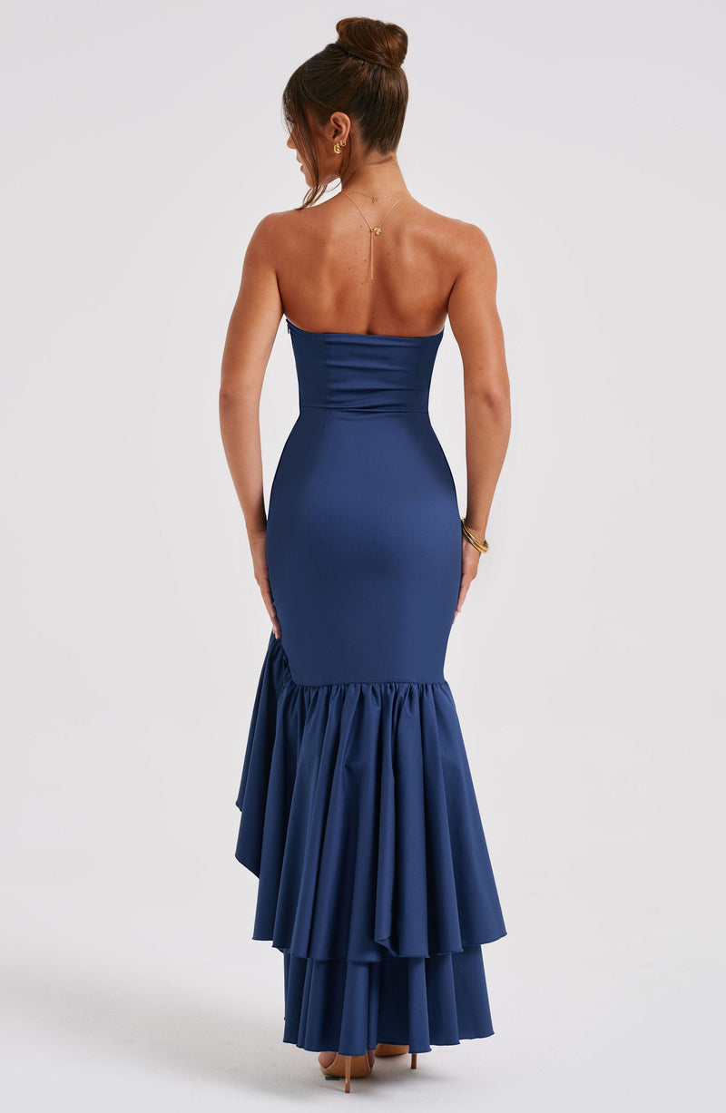 Angelina Maxi Dress - Navy Dress Babyboo Fashion Premium Exclusive Design
