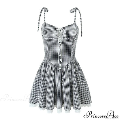 Anka Elegant Mini Dress Blue -White / L
